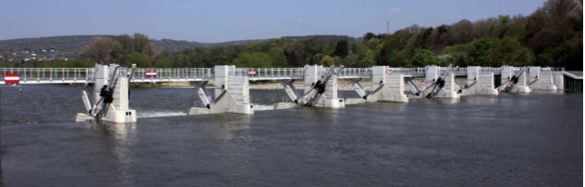 Le nouveau barrage des Quatre Cheminées à Givet (Photo VNF)