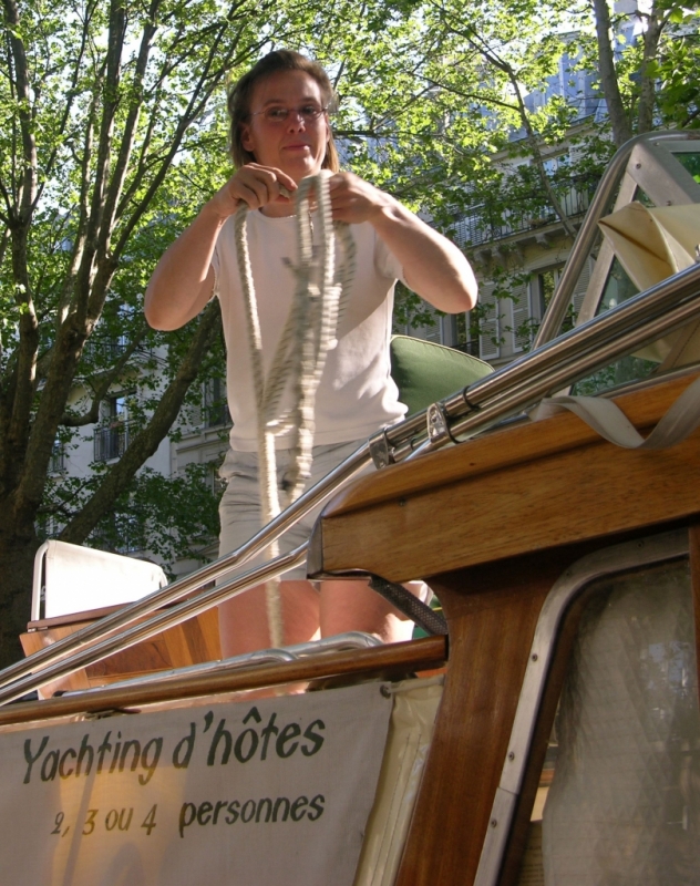 Anne, skipper de l'"Océan-Manor" (Photo PJL)