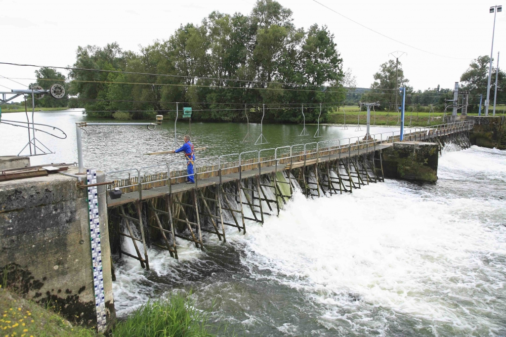 Barrage à aiguilles de Sivry - PK177 de la Meuse (Photo VNF)