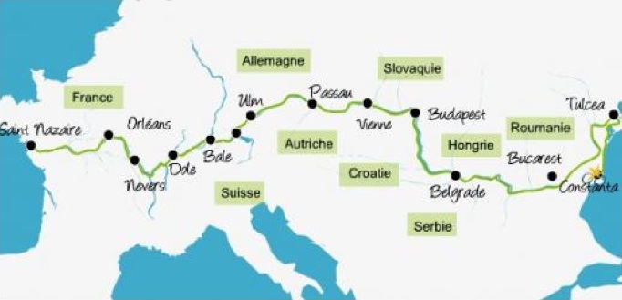 Le parcours de l'"Eurovélo 6"