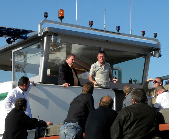 Jacques Delhay à Douai durant les grèves de 2010 (Photo PJL)