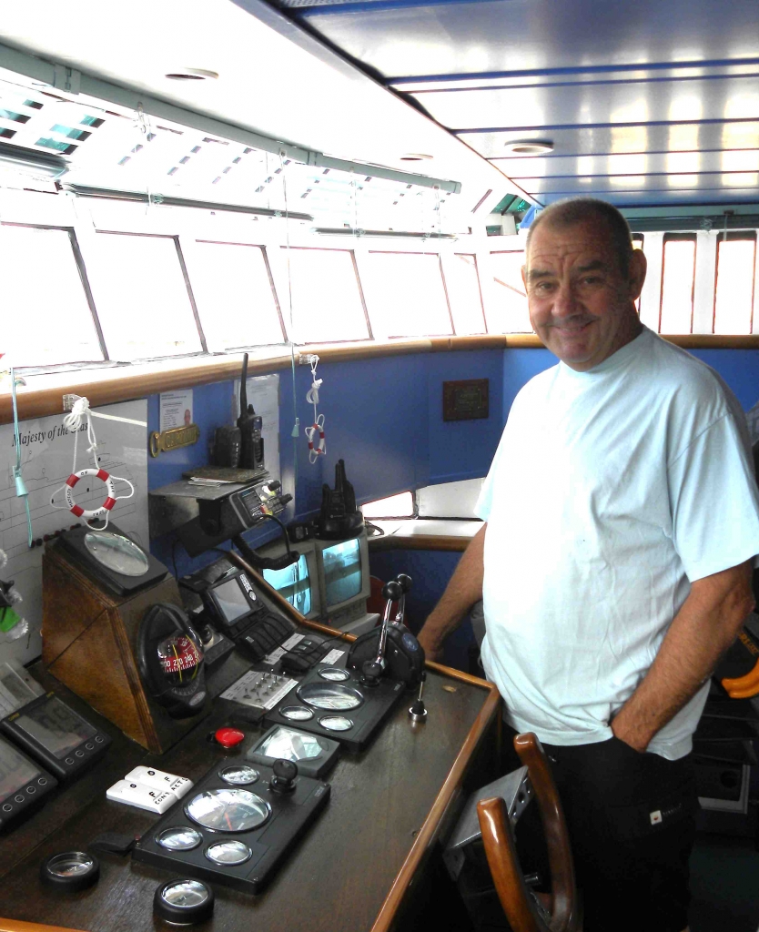 François Zanella aux commandes du "Majesty of the seas" (Photo PJL)