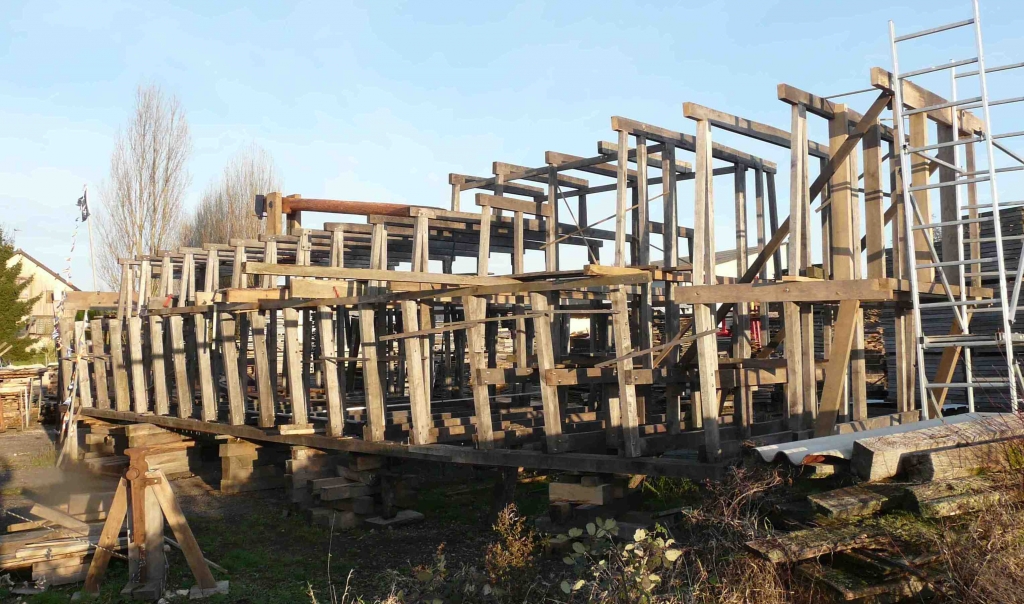 Construction d'une Barque de Poste (Photo G.Matignon)