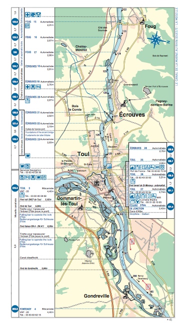 Le canal de la Marne au Rhin rejoint la Moselle à Toul