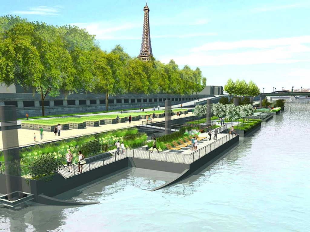 Les jardins flottant de la rive gauche (Mairie de Paris)