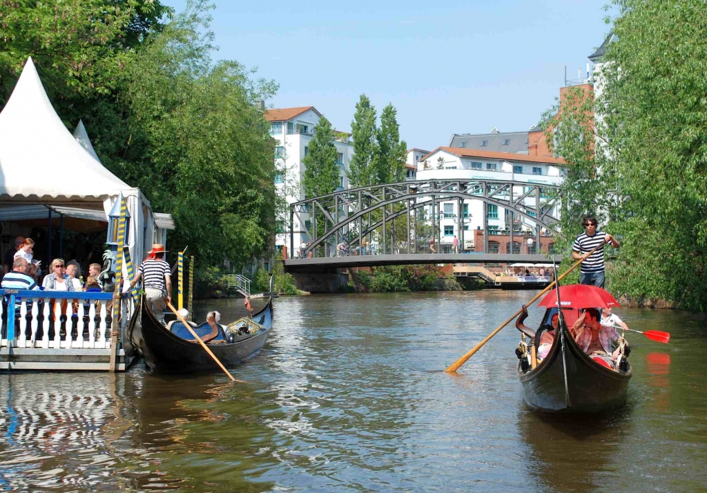 Les gondoles de Leipzig (Photo A.Schmidt - OT Leipzig)