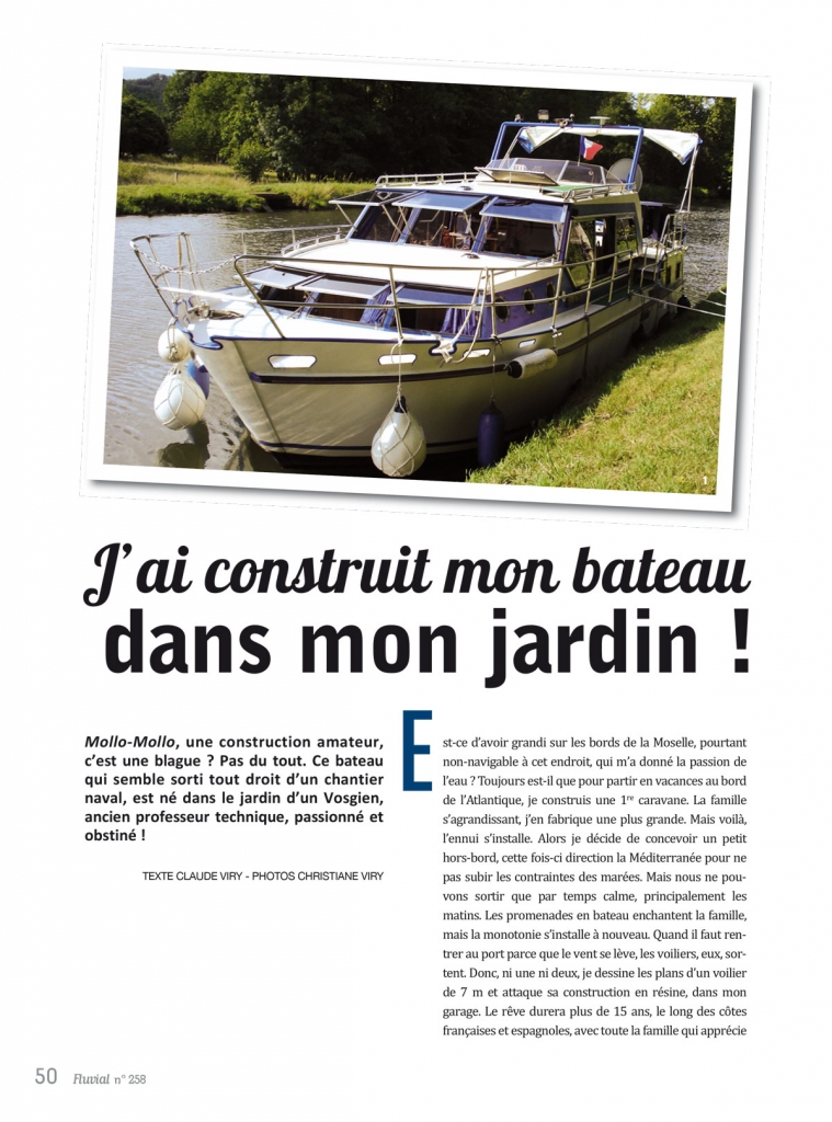 J'ai construit mon bateau dans mon jardin (Fluvial n°258)