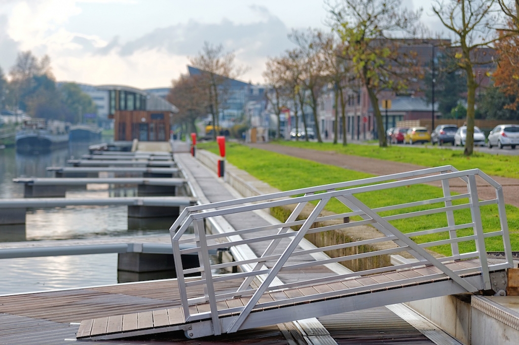 Les pontons du port "Val'Escaut" à Valenciennes (Photo Agglo Valenciennes)