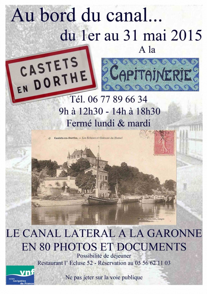 Exposition de photos anciennes au bord du canal