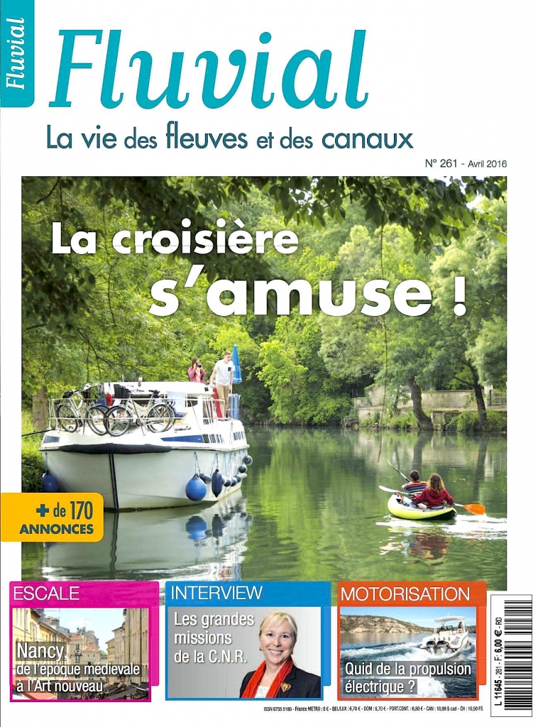 Couverture du n°261 de Fluvial (avril 2016)