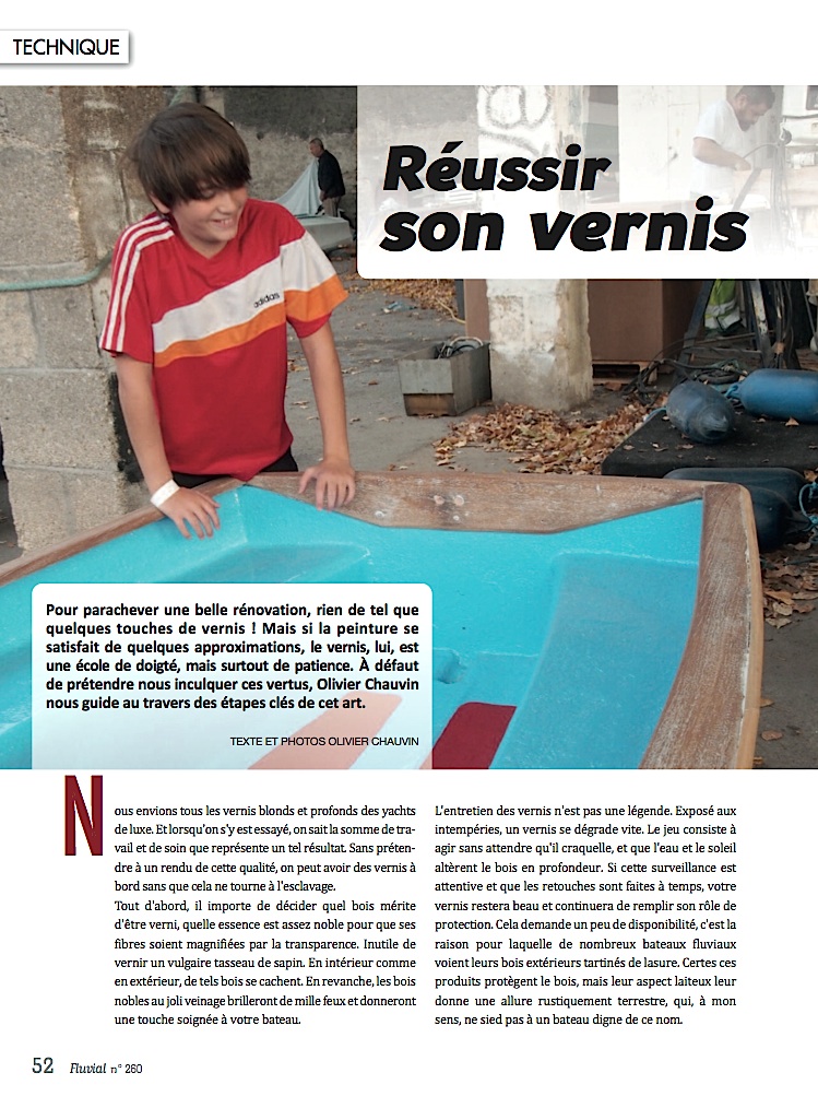 Réussir son vernis (Fluvial n°260)