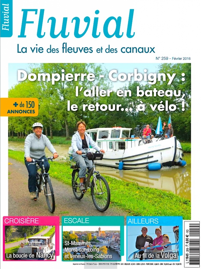 Couverture du n°259 de Fluvial (février 2016)