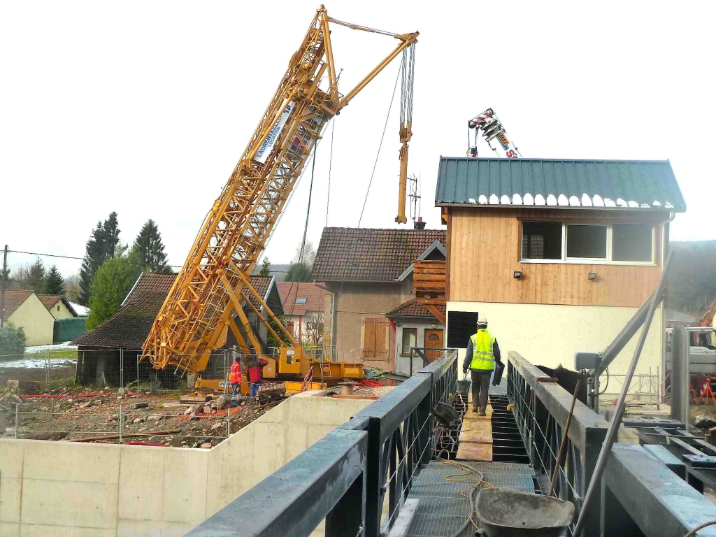 Rénovation du barrage du bassin-réservoir de Champagney sur le Rahin (Photo VNF)