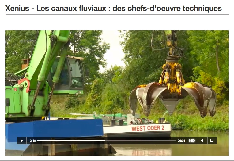 Travaux en cours sur le canal de l'Elbe-Havel ( Arte+7 - Xenius)