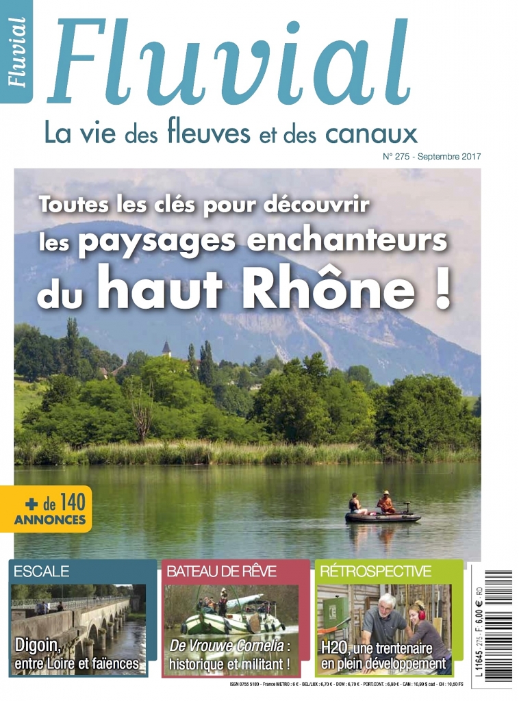 Couverture du n°275 de Fluvial (septembre 2017)