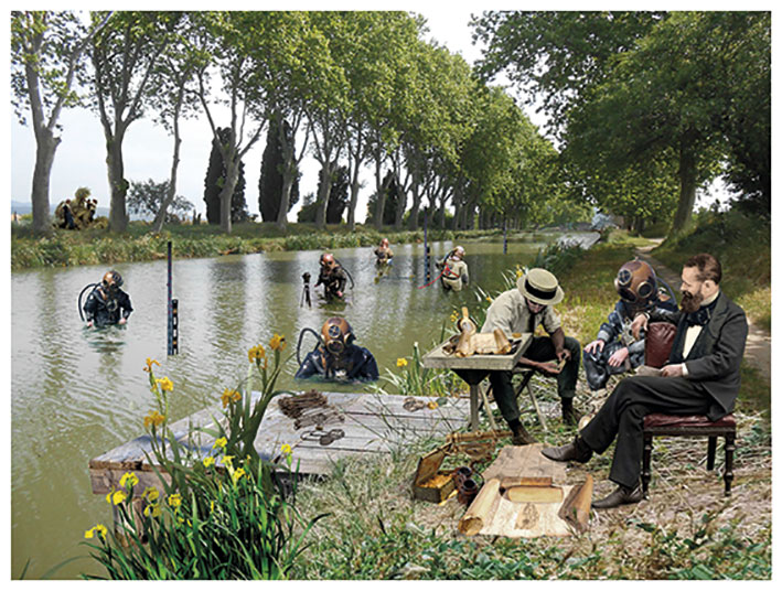 La cartographie des fonds du canal du Midi et la découverte du trésor gaulois. (Musée et jardins du canal du Midi)