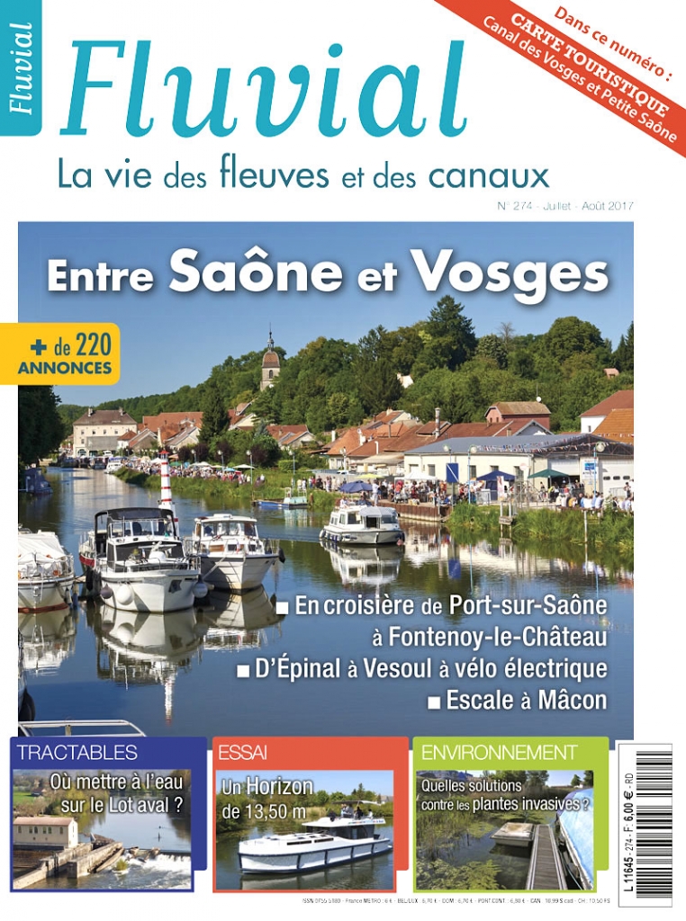 Couverture du n°274 - Fluvial - juillet-août 2017