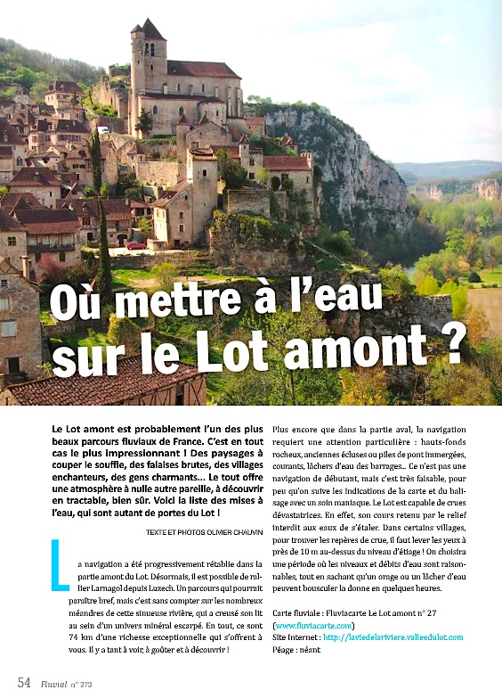 0ù mettre à l'eau sur le Lot amont ? (Fluvial n°273)