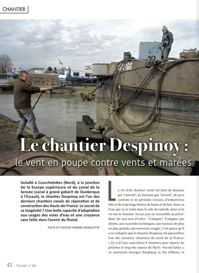 Le chantier Despinoy - Fluvial n°285