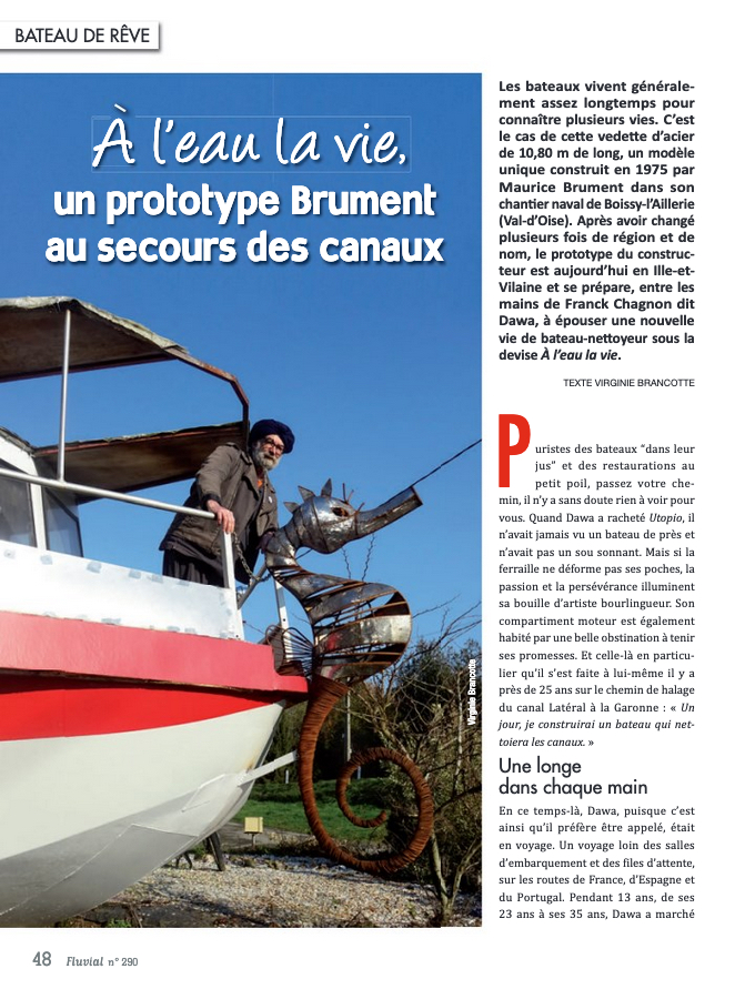 Un Brument au secours des canaux - Fluvial n°290