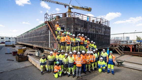 L'équipe des CHS sur son chantier de Villeneuve-le-Roi, dans la Val-de-Marne (Photo CHS)