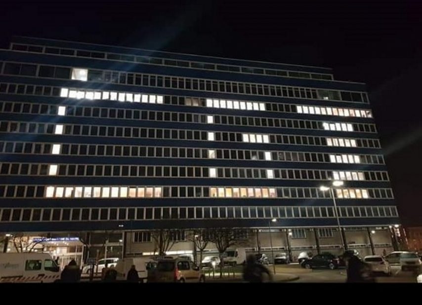 Mercredi 22 janvier 2020, les opposants à la réforme des retraites ont investi le siège administratif du port du Havre (Seine-Maritime). (Photo CGT UL du Havre)