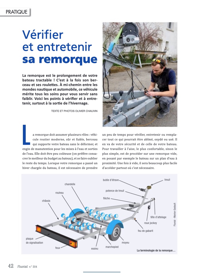 Entretenir sa remorque (Fluvial n°304)